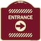 Signmission Flex Post Entrance with Right Arrow Decal for Flex Paddle Aluminum Sign, 18" L, 18" H, BU-1818-23959 A-DES-BU-1818-23959 - alternate 1